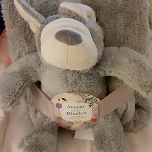 2 PC Set Animal & Blanket Throw